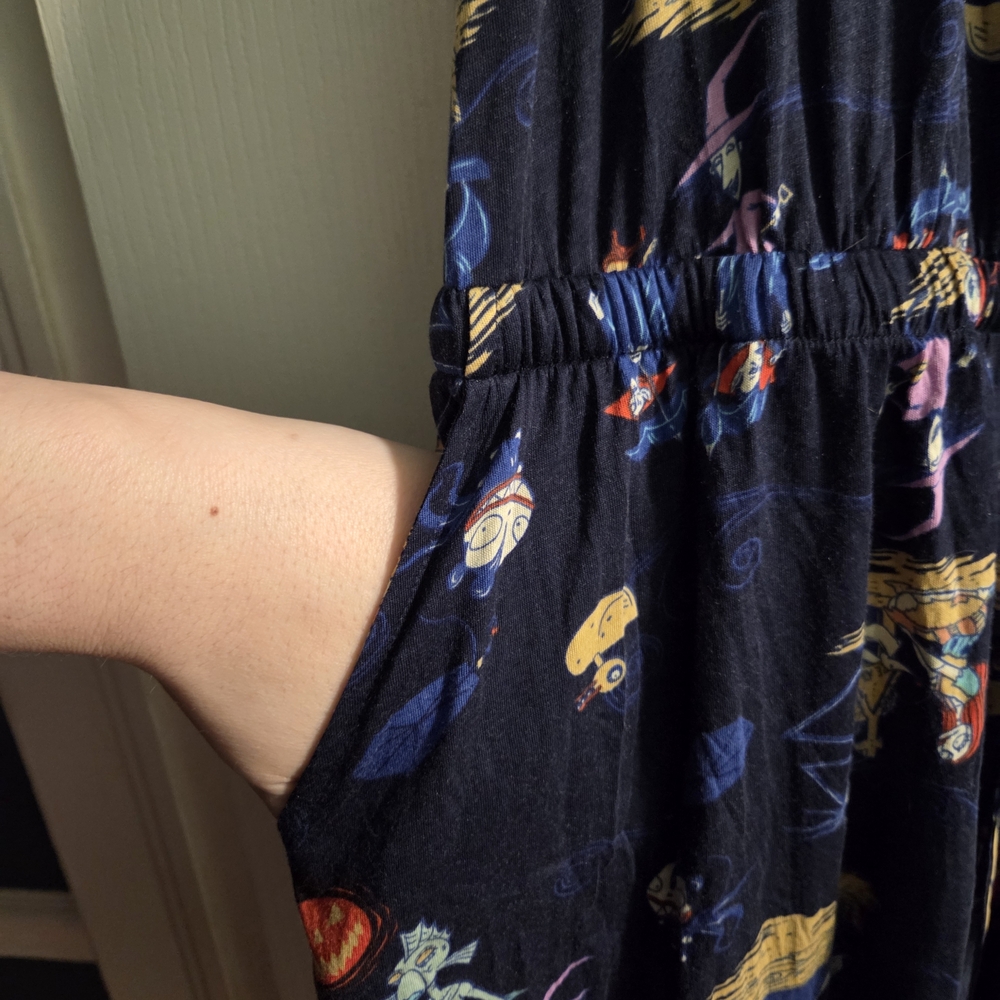 NWT Torrid Nightmare Before Christmas Button Front Sleeveless Romper- Size 3x - Picture 8 of 10